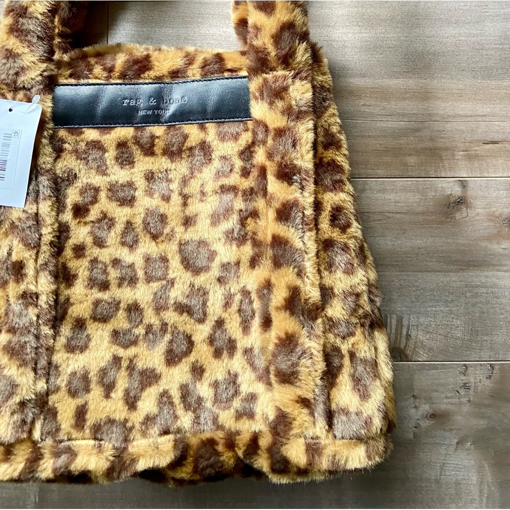 RAG & BONE Small Cloud Leopard Print Faux Fur Tote - Picture 9 of 16